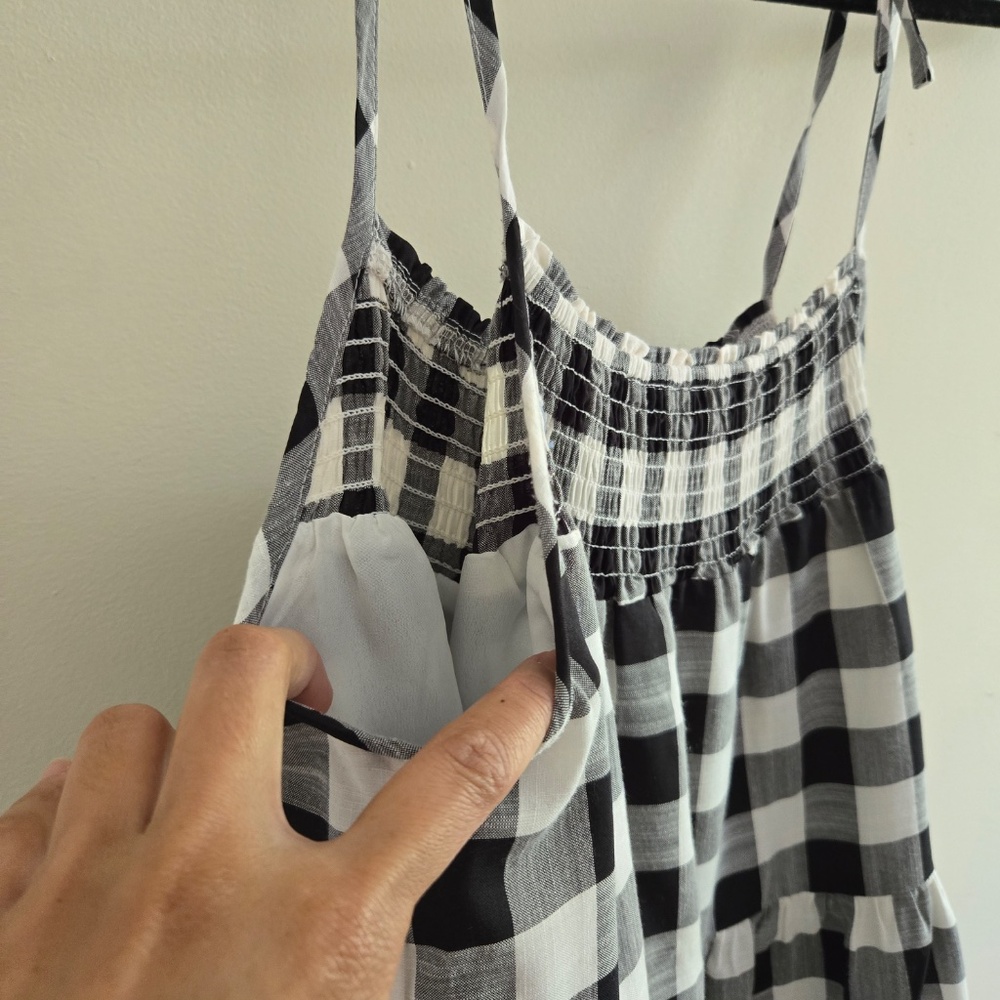 Gingham Ruffle Mini Dress - Picture 5 of 10